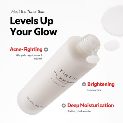TIRTIR Milk Skin Rice Toner - Deep Moisturizing, Hydrating and Refreshing for face, Niacinamide, Ceramide, Rice Bran Extract, Nature-Oriented Ingredients, Korean Skin Care, Vegan, 150ml / 5.07 fl.oz. TIRTIRBuy Supplements Australia