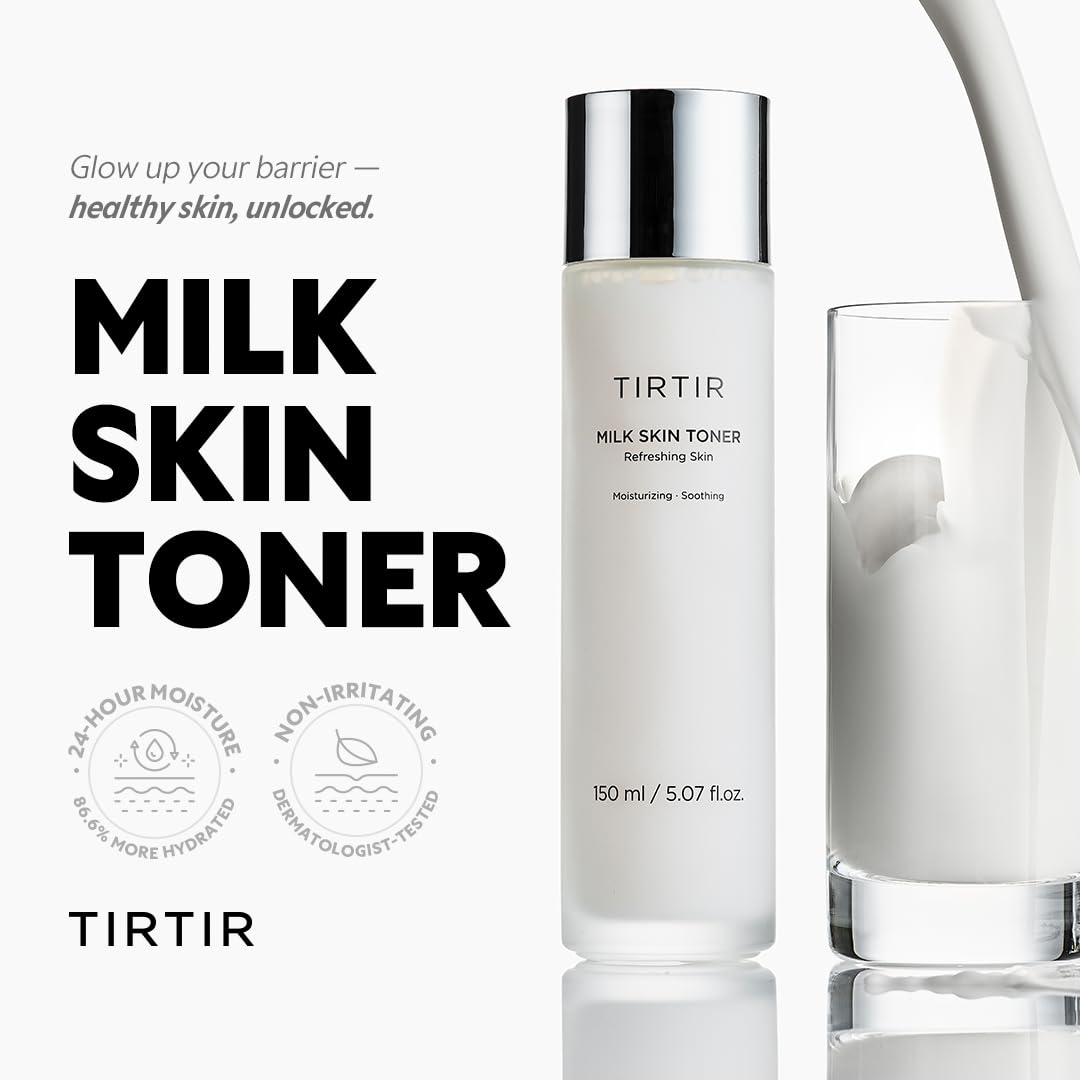 TIRTIR Milk Skin Rice Toner - Deep Moisturizing, Hydrating and Refreshing for face, Niacinamide, Ceramide, Rice Bran Extract, Nature-Oriented Ingredients, Korean Skin Care, Vegan, 150ml / 5.07 fl.oz. TIRTIRBuy Supplements Australia