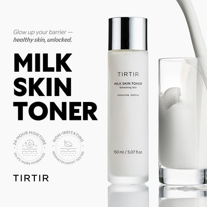 TIRTIR Milk Skin Rice Toner - Deep Moisturizing, Hydrating and Refreshing for face, Niacinamide, Ceramide, Rice Bran Extract, Nature-Oriented Ingredients, Korean Skin Care, Vegan, 150ml / 5.07 fl.oz. TIRTIRBuy Supplements Australia