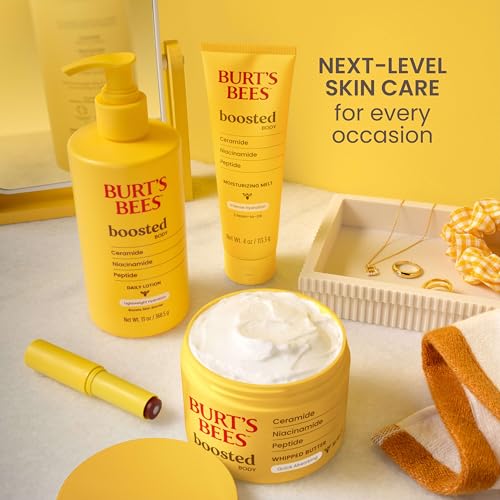 Burt’s Bees Tinted Boosted Balm, Misty Mauve, Hydrating Tinted Lip Balm with Vitamin C, E, and F Core, 24 Hour Lip Moisturizer with Responsibly Sourced Beeswax, 100% Natural Origin, 1 Count, 0.16oz Burt's BeesBuy Supplements Australia