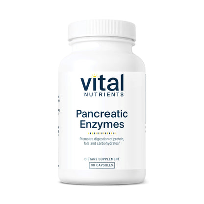 Vital Nutrients Pancreatic Enzymes 1000mg (Full Strength) - Pancreatin Digestion Supplement with Protease, Amylase & Lipase - Digestive Enzymes
