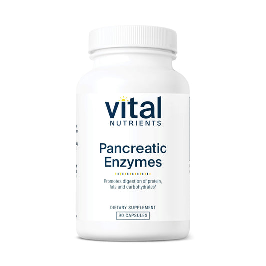 Vital Nutrients Pancreatic Enzymes 1000mg (Full Strength) - Pancreatin Digestion Supplement with Protease, Amylase & Lipase - Digestive Enzymes