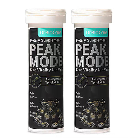 DrBioCare Peak Mode Core Vitality for Men 7-in-1 Effervescent Tablets | Tongkat Ali, Maca & L-Arginine，Ashwagandha, | Boost Stamina, Drive & Blood Flow for Good Performance | Berry Flavor 24 Tablets DrBioCareBuy Supplements Australia