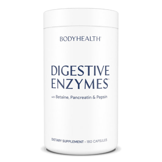 BodyHealth Digestive Enzymes Full Spectrum Digestive Support (180 caps), Betaine, Pepsin, Pancreatin BPP Loaded with Enzymes and Probiotics, Relief for Stomach Bloating, Heartburn, Gas, Constipation BodyHealthBuy Supplements Australia