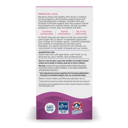 Nordic Naturals Prenatal DHA, Unflavored - 180 Soft Gels - 830 mg Omega-3 + 400 IU Vitamin D3 - Supports Brain Development in Babies During Pregnancy & Lactation - Non-GMO - 90 Servings Nordic NaturalsBuy Supplements Australia
