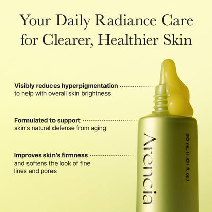 Arencia Vitamin C Booster Shot Serum with Glutathione, Niacinamide and Vitamin E for Dark Spot Care, Fine Lines & Wrinkles