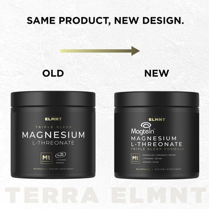 Triple Sleep Magnesium L-Threonate w. Apigenin, Theanine & Magtein Magnesium L Threonate - High Absorption Magnesium Supplement Capsules for Men and Women Magnesium Powder Pills TERRA ELMNT buy supplements Au