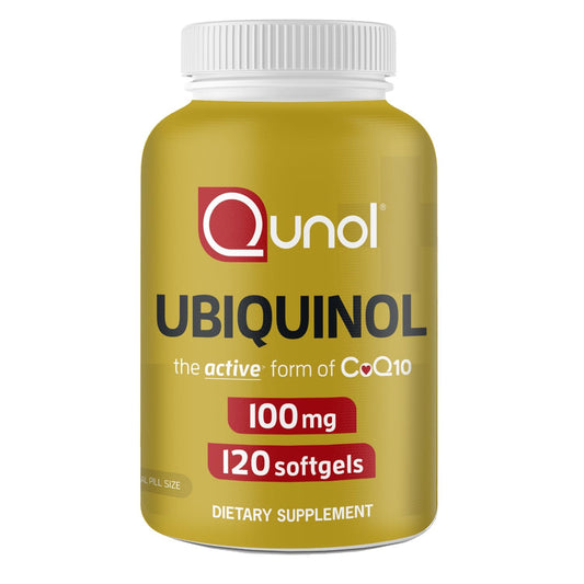 Qunol 100mg Ubiquinol, Powerful Antioxidant for Heart & Vascular Health, Essential for Energy Production