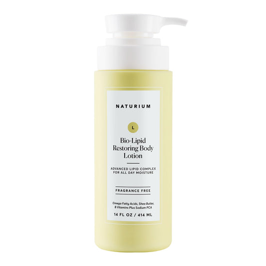 Naturium Bio-Lipid Restoring Moisturizing Body Lotion with Shea Butter, Fragrance Free, 14 oz