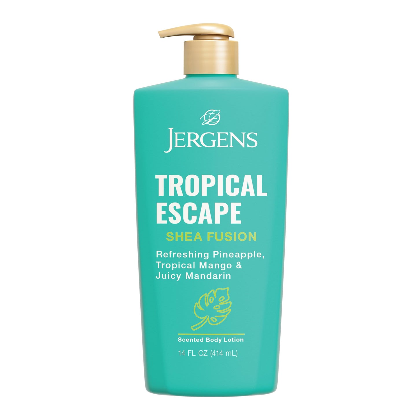 Jergens Shea Fusion Tropical Escape Body Lotion, Moisturizer with Shea Butter & Vitamin E, 14 Fl Oz