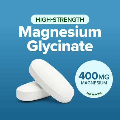 Magnesium Glycinate 400mg | 4+ Month Supply | Sleep, Relaxation & Muscle Support | High Absorption Chelated Magnesium Supplement for Women & Men | Gentle on Digestion | Vegan | 270 Tablets Purely Holistic buy supplements Au