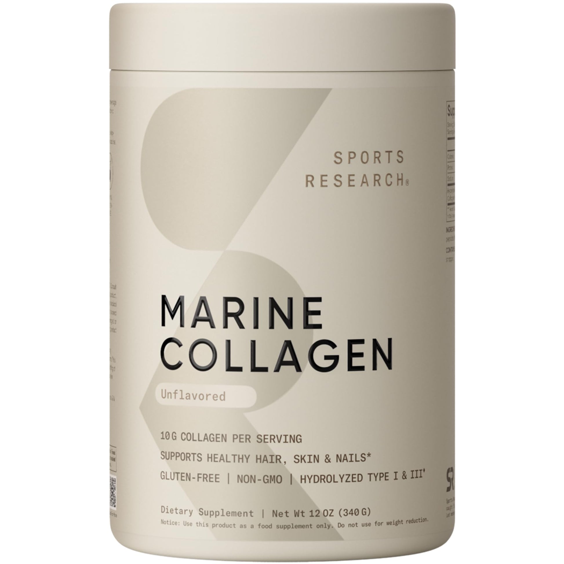 Sports Research Marine Collagen Peptides Powder - Sourced from Wild-Caught Fish, Pescatarian Friendly, Keto Certified & Non-GMO Tested - Easy to Mix in Water or Juice! (34 Servings) Sports Research buy supplements Au
