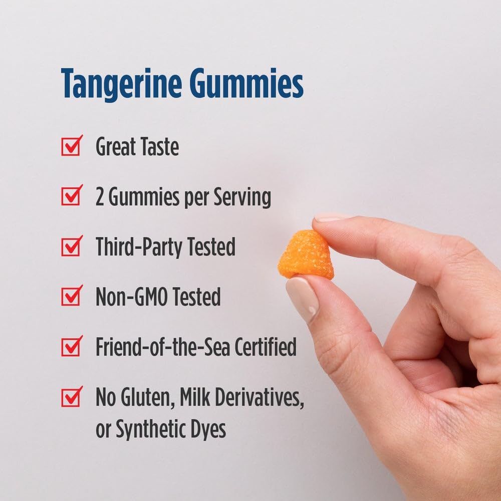Nordic Naturals Nordic Omega-3 Gummies, Tangerine - 120 Gummies - 82 mg Total Omega-3s with EPA & DHA - Non-GMO - 60 Servings Nordic NaturalsBuy Supplements Australia