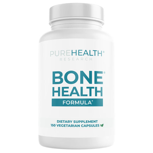 PUREHEALTH RESEARCH Bone Health Formula - for Bones, Joint & Skeletal Wellness - with Calcium, Magnesium, Zinc, Copper, Manganese, Potassium, Vitamin K2, D3, C & More for Women & Men - 150 Capsules PUREHEALTH RESEARCHBuy Supplements Australia