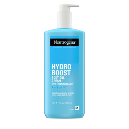 Neutrogena Hydro Boost Body Gel Cream, Hydrating Body Lotion with Hyaluronic Acid for Normal to Dry Skin