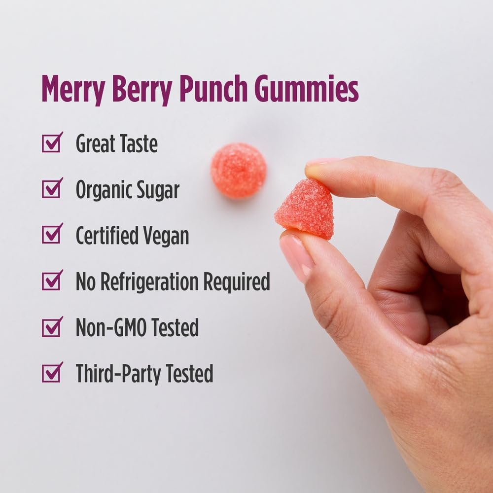 Nordic Naturals Kids Nordic Flora Probiotic Gummies, Merry Berry Punch - 60 Gummies - 1.5 Billion CFU & Prebiotic Fiber - Non-GMO, Vegan - 30 Servings Nordic NaturalsBuy Supplements Australia