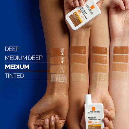 La Roche-Posay Anthelios Tinted Sunscreen SPF 40, Broad Spectrum SPF + Antioxidants, Titanium Dioxide & Zinc Oxide Sunscreen, 4 Flexible Shades With No White Cast