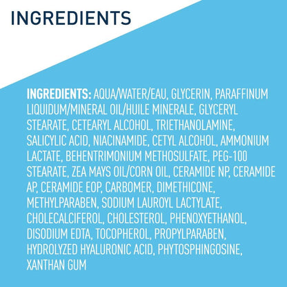 CeraVe Moisturizing Cream with Salicylic Acid, Exfoliating Body Cream with Lactic & Hyaluronic Acid, Niacinamide