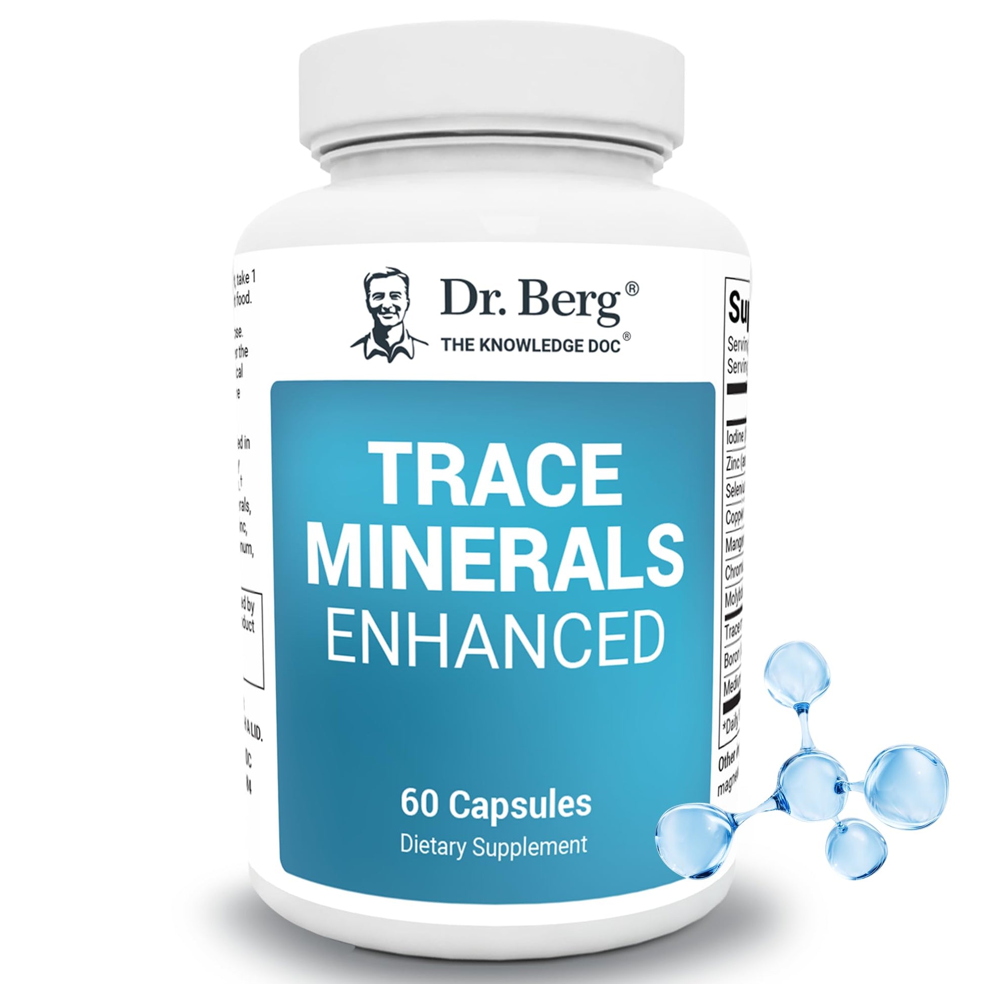 Dr. Berg Trace Minerals Enhanced Complex - Complete with 70+ Minerals Including 10 mg of Zinc - Dietary Supplement - 60 Capsules Dr. Berg NutritionalsBuy Supplements Australia