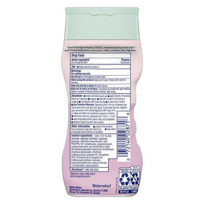 Coppertone Pure and Simple Baby Sunscreen Lotion SPF 50, Zinc Oxide Mineral Sunscreen for Babies, Hypoallergenic and Tear Free, 6 Fl Oz Bottle