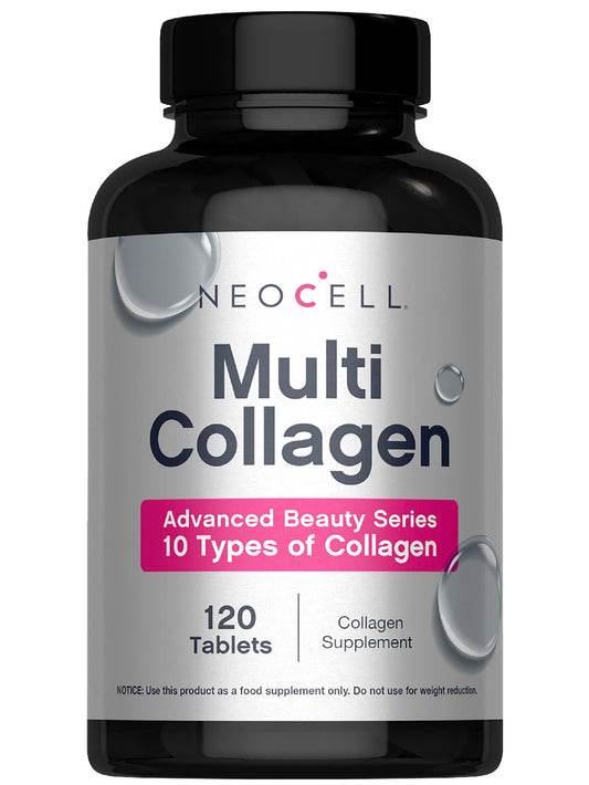 NeoCell Super Multi Collagen Peptides | 120 Tablets | 10 Types of Collagen | Skin, Hair and Nails | Beauty Supplement | For Men and Women NeoCell buy supplements Au