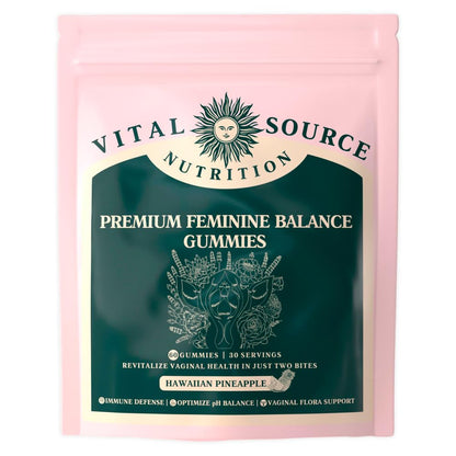 Vital Source Nutrition Vaginal Probiotic Gummies for Women - pH Balance and Immune Defense, Support Healthy Odor and Vaginal Flora - Vegan, Gluten-Free - Hawaiian Pineapple - 60 Gummies - 30 Servings Vital Source Nutrition buy supplements Au
