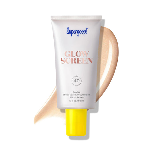Supergoop! Glowscreen SPF 40, Sunrise (Champagne Glow) - 1.7 fl oz - Glowy Primer + Broad Spectrum Tinted Sunscreen - Helps Filter Blue Light - Hydration - Hyaluronic Acid & Vitamin B5 Supergoop!Buy Supplements Australia
