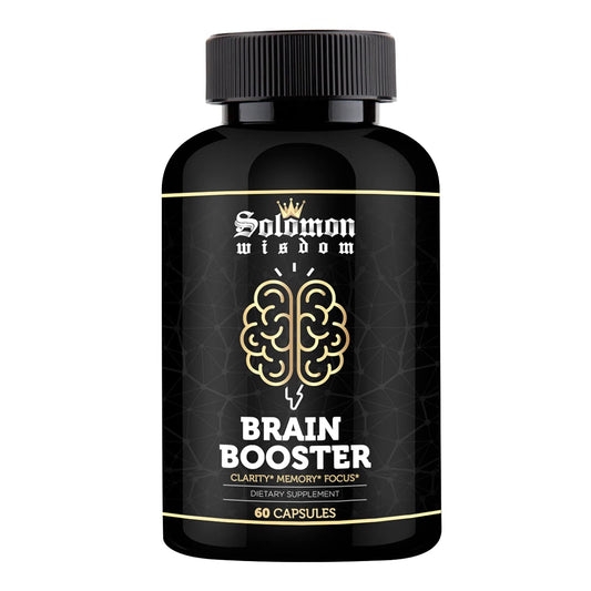 SOLOMON WISDOM Brain Booster – Nootropic Dietary Supplement for Memory Boost – 60 All-Natural Capsules to Enhance Focus & Improve Concentration & Clarity SOLOMON WISDOMBuy Supplements Australia