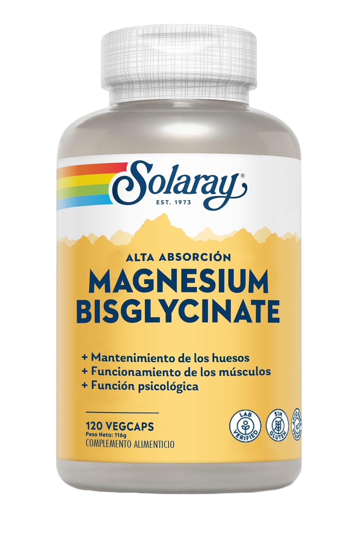 SOLARAY Magnesium Glycinate Capsules, Chelated Magnesium Bisglycinate w/BioPerine, Higher Absorption Magnesium Supplement - Bones, Muscles, Heart Support, Vegan (30 Servings, 120 VegCaps) SOLARAYBuy Supplements Australia