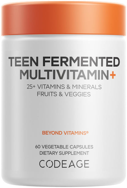 Codeage Teen Multivitamin Supplement – Daily Vitamins and Minerals for Teen Boys and Girls – Organic Whole Food Formula