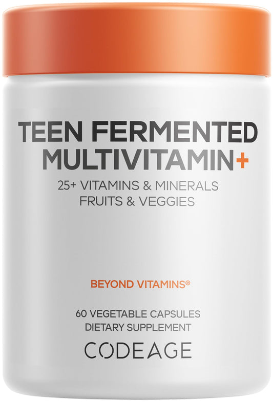 Codeage Teen Multivitamin Supplement – Daily Vitamins and Minerals for Teen Boys and Girls – Organic Whole Food Formula