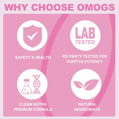 OMOGS Collagen Peptides Powder, with Prebiotics & Cranberry Extract -Hydrolyzed Collagen Peptides Support Hair, Skin, Nail, Bone & Digestive Health