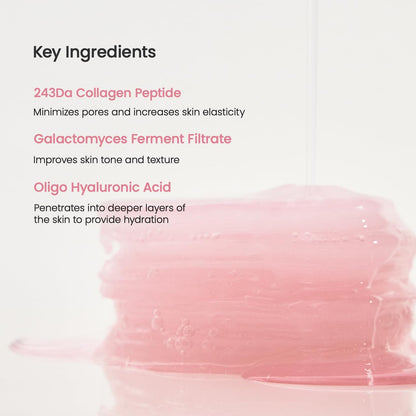 Biodance Collagen Gel Toner Pads, Pore Minimizer for Face, Improving Elasticity, Plumping Toner Pads for Sensitive Skin