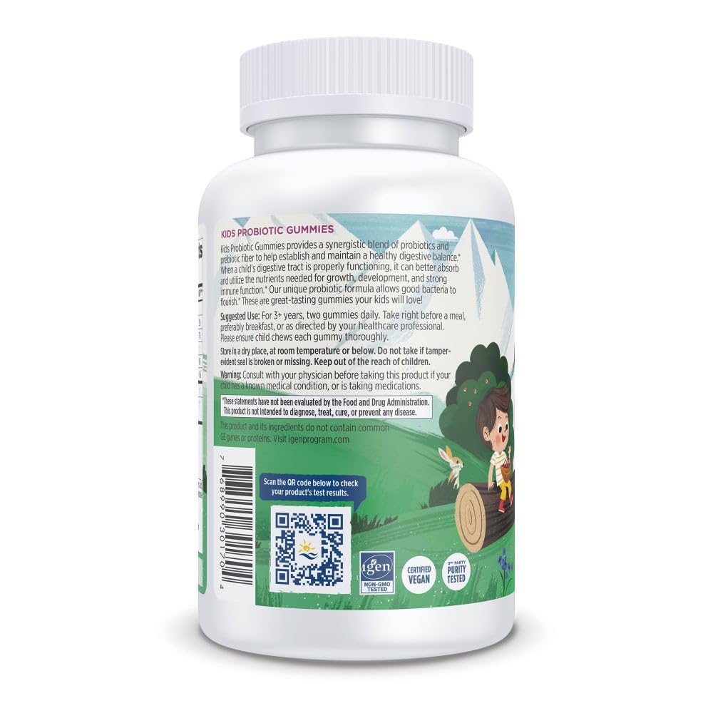 Nordic Naturals Kids Nordic Flora Probiotic Gummies, Merry Berry Punch - 60 Gummies - 1.5 Billion CFU & Prebiotic Fiber - Non-GMO, Vegan - 30 Servings Nordic NaturalsBuy Supplements Australia