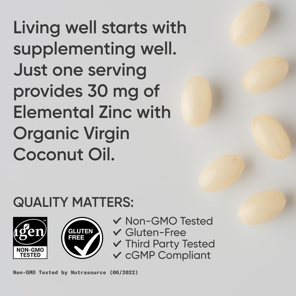 Sports Research High Potency Zinc Picolinate 30mg with Organic Coconut Oil | Highly Absorbable Zinc Supplement for Healthy Immune & Enzyme Function