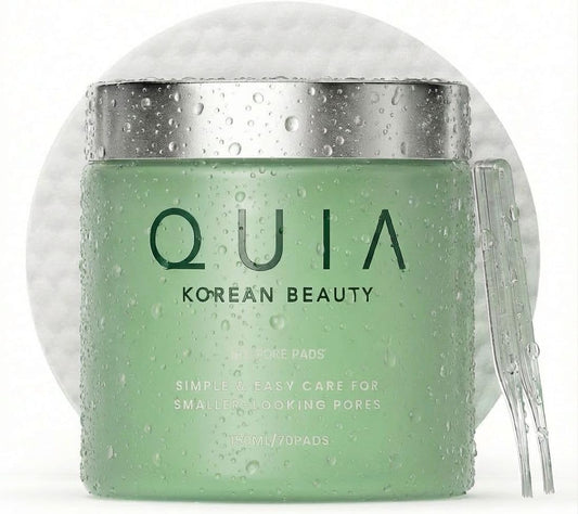QUIA Toner Pads – AHA/BHA Dual-Action Exfoliate and Hydrate All in One – Soothing Formula for Sensitive Skin – Reduces Blackheads and Blemishes