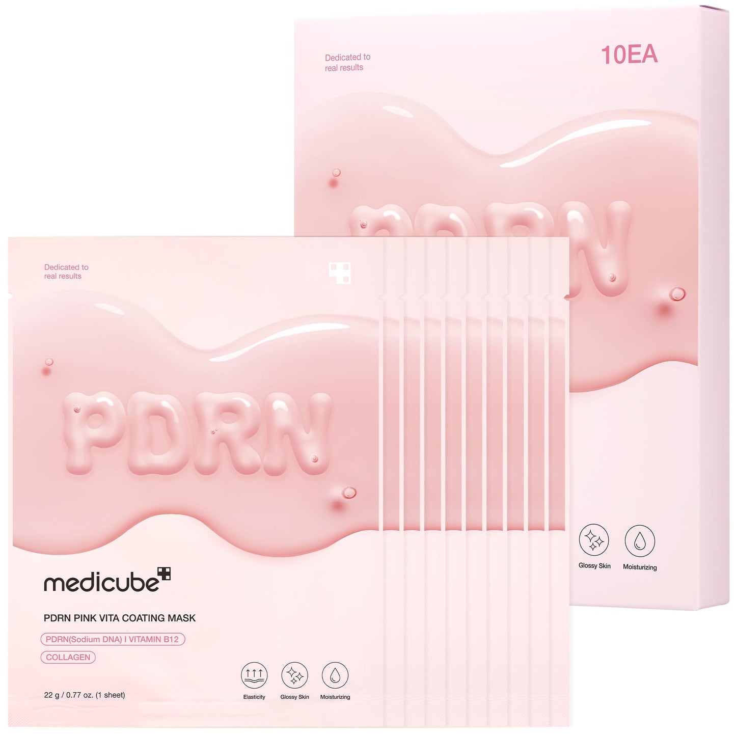 medicube Salmon DNA PDRN Pink Vita Coating Sheet Mask 10EA - Korean sheet mask