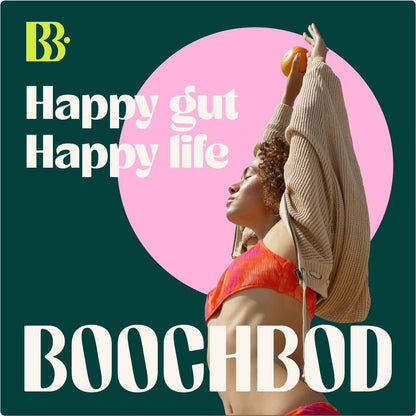 BoochBod - Probiotic Kombucha Gummy - Prebiotics, Probiotics, Postbiotics, Fiber Supplement, Slippery Elm, Dandelion Root