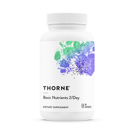 THORNE - Basic Nutrients 2/Day - Comprehensive Daily Multi-Vitamin with Optimal Bioavailability - Vitamin & Mineral Formula - Third-Party Certified - Gluten, Dairy & Soy-Free - 60 Capsules THORNE buy supplements Au