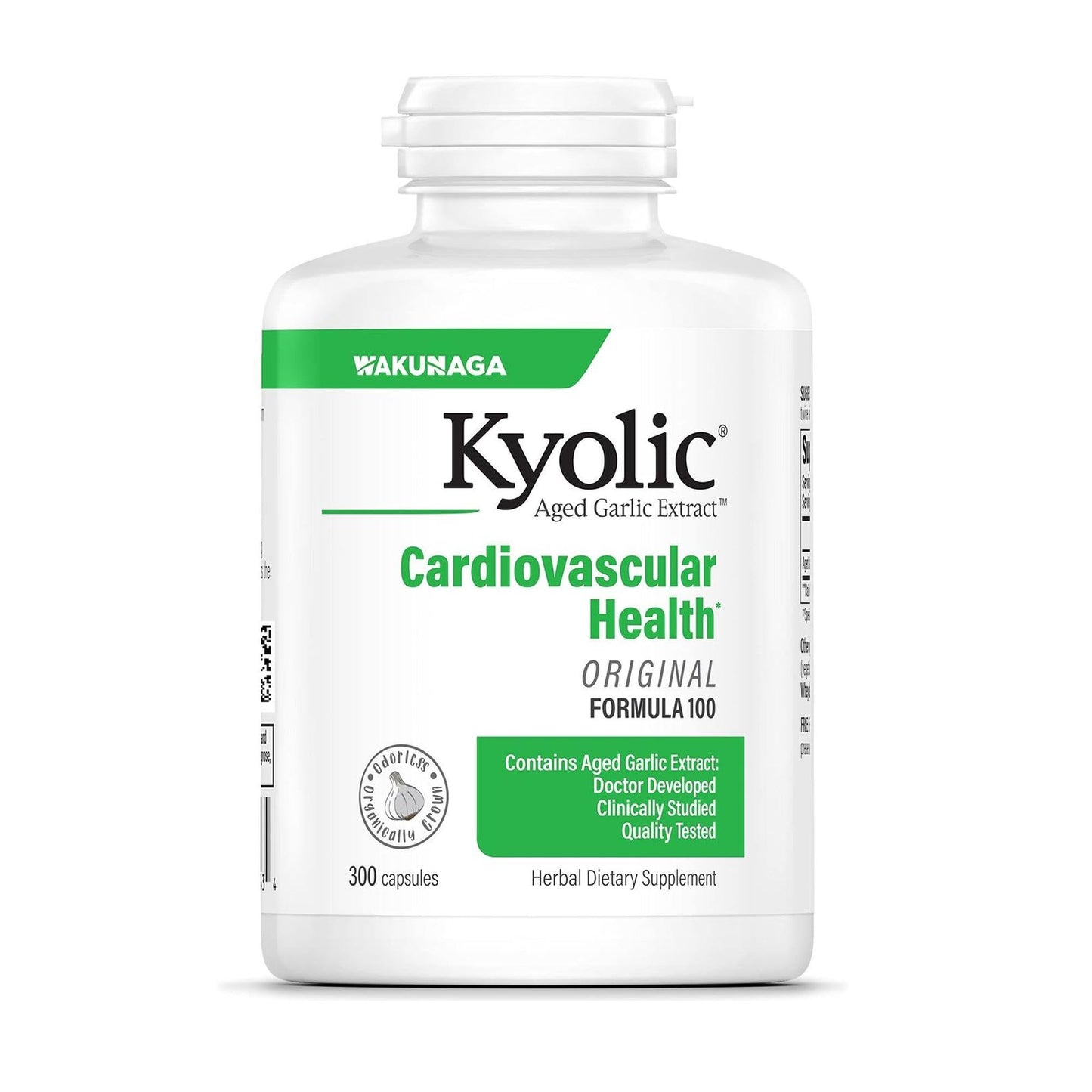 Kyolic Aged Garlic Extract Formula 100, Cardiovascular Health*, 300 Capsules.