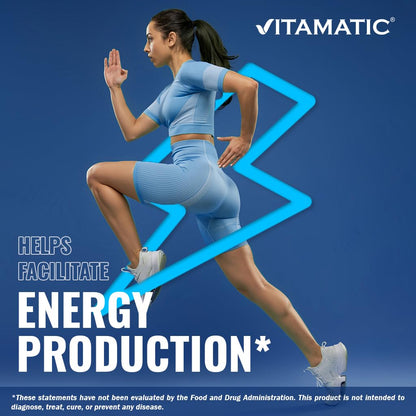 Vitamatic Vitamin B12 1000 mcg Fast Dissolve – 365 Tablets – Natural Berry Flavor – Supports Energy Metabolism