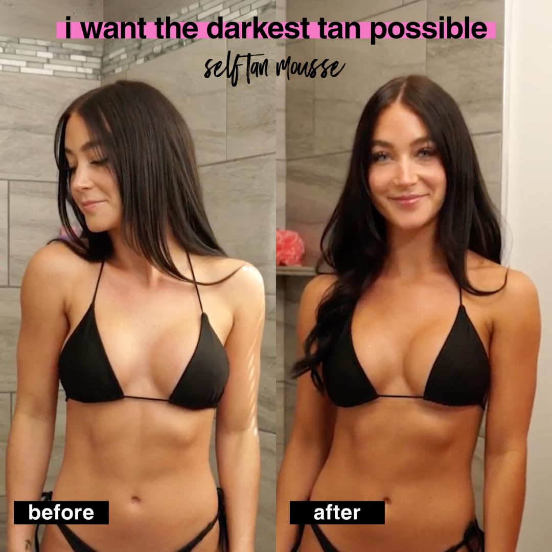 b.tan Ultra Dark Self Tanner Mousse | I Want The Darkest Tan Possible - Fast, 1 Hour Express