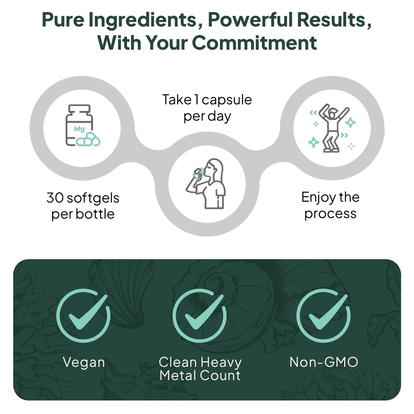 Organics Ocean Better D3 + K2-100% Organic VIT D3 and K2 Supplements with Maximum Bioavailability - Supports Bone Density, Calcium Balance