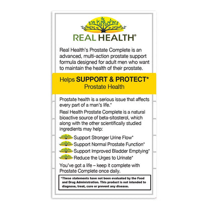 Real Health The Prostate Formula - Prostate Health Supplements for Men, Saw Palmetto Formula for Healthy Bladder and Urinary Support,