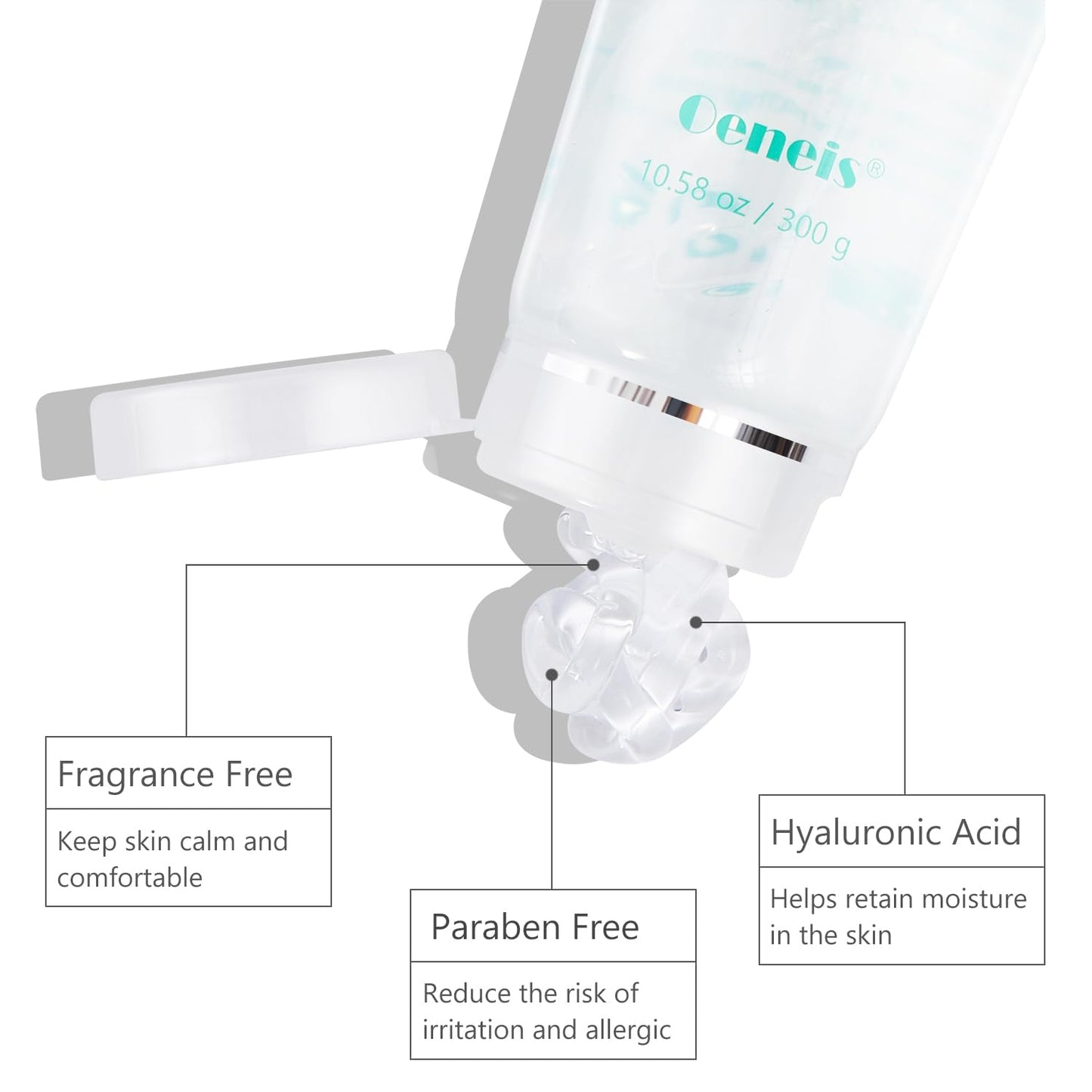 Oeneis Hydrating Microcurrent Conductive Gel, Fragrance-Free, Paraben-Free, Gel Primer with Hyaluronic Acid, Non-irritating