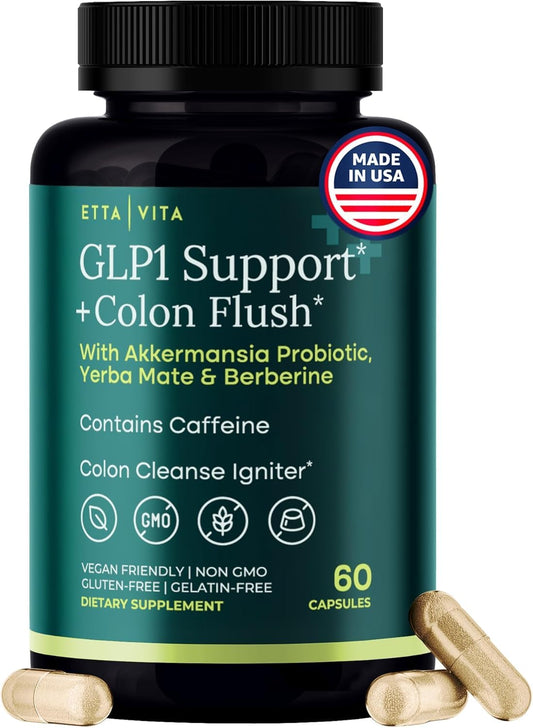 Colon Cleanse + Supplement Weight Loss & Energy - Appetite Suppressant & Fat Burner for women and men with Berberine, Yerba Mate, Psyllium Husk, Senna Leaf