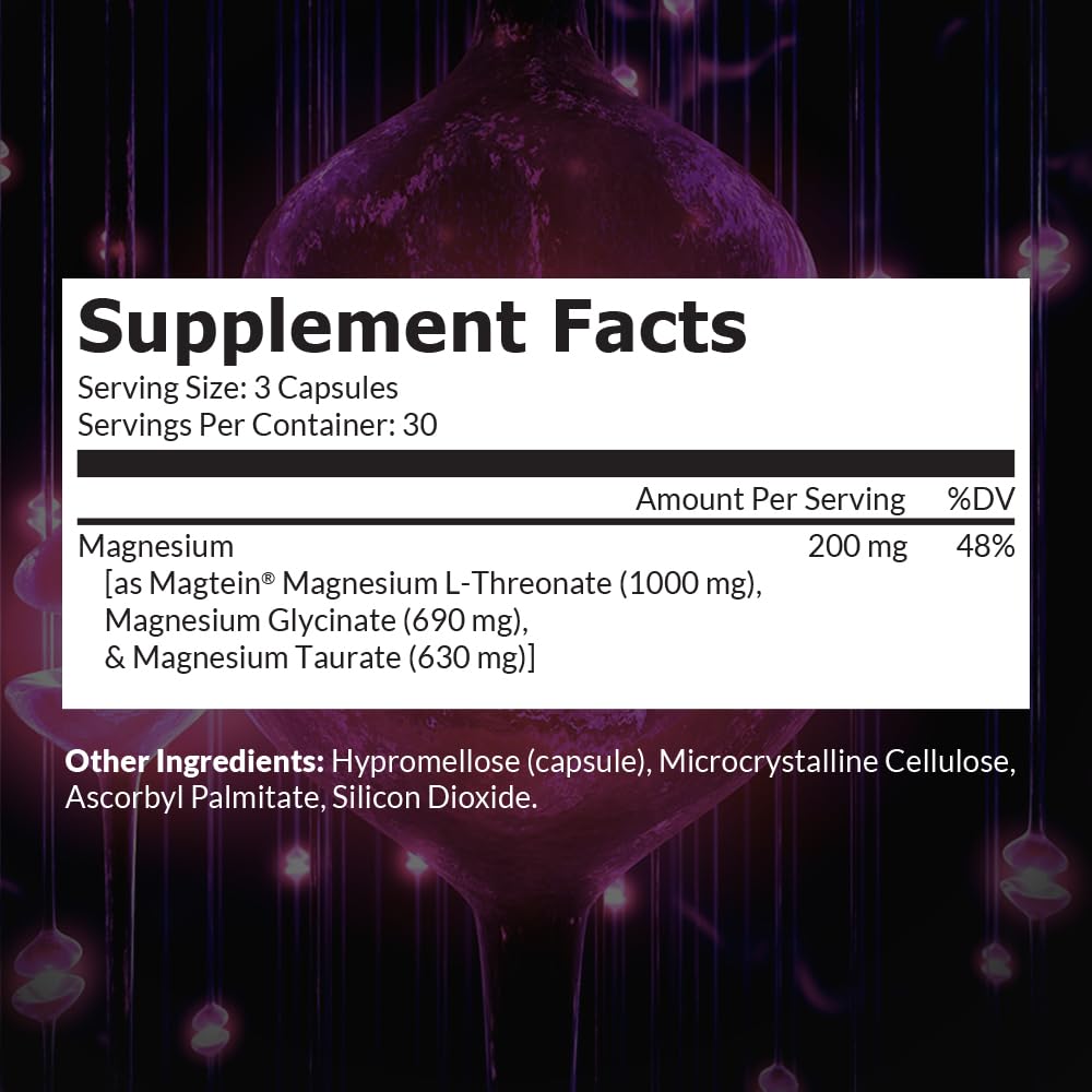 Intelligent Labs MagEnhance Magtein Magnesium Complex Supplement L-Threonate with Magnesium Glycinate and Taurate, 90 Capsules Intelligent Labs buy supplements Au