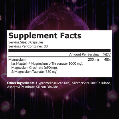 Intelligent Labs MagEnhance Magtein Magnesium Complex Supplement L-Threonate with Magnesium Glycinate and Taurate, 90 Capsules Intelligent Labs buy supplements Au