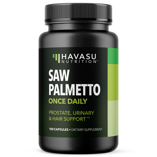 Saw Palmetto for Men Prostate Health Supplement to Promote Urinary Tract Function - 500mg Per Serving - 100 Count - DHT Blocker Hair Vitamin