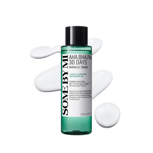 SOME BY MI AHA BHA PHA 30 Days Miracle Toner – 5.07oz, 150ml – Korean Salicylic Acid Exfoliating Face Toner for All Skin Types